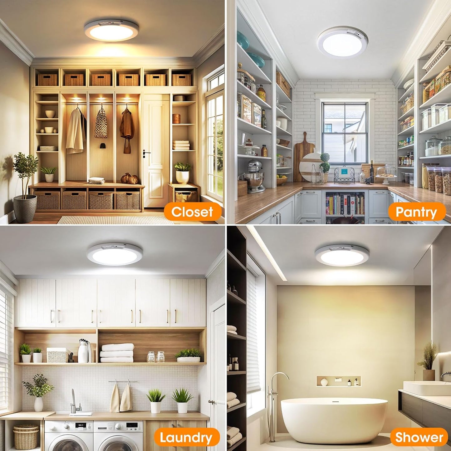 Magnetic Rechargeable Motion Ceiling Light