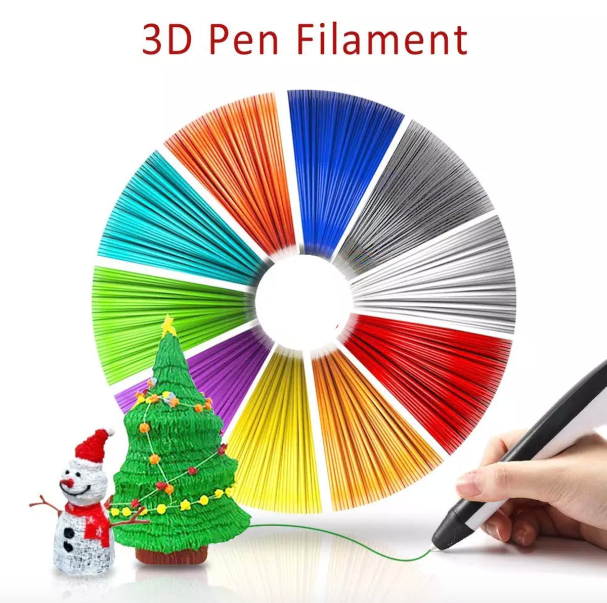 Add 12 Colors Filament for 3D PEN