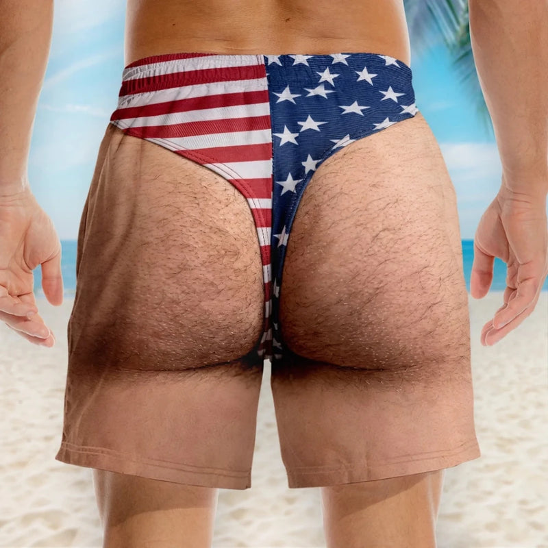 Custom Patriotic Swim Trunks