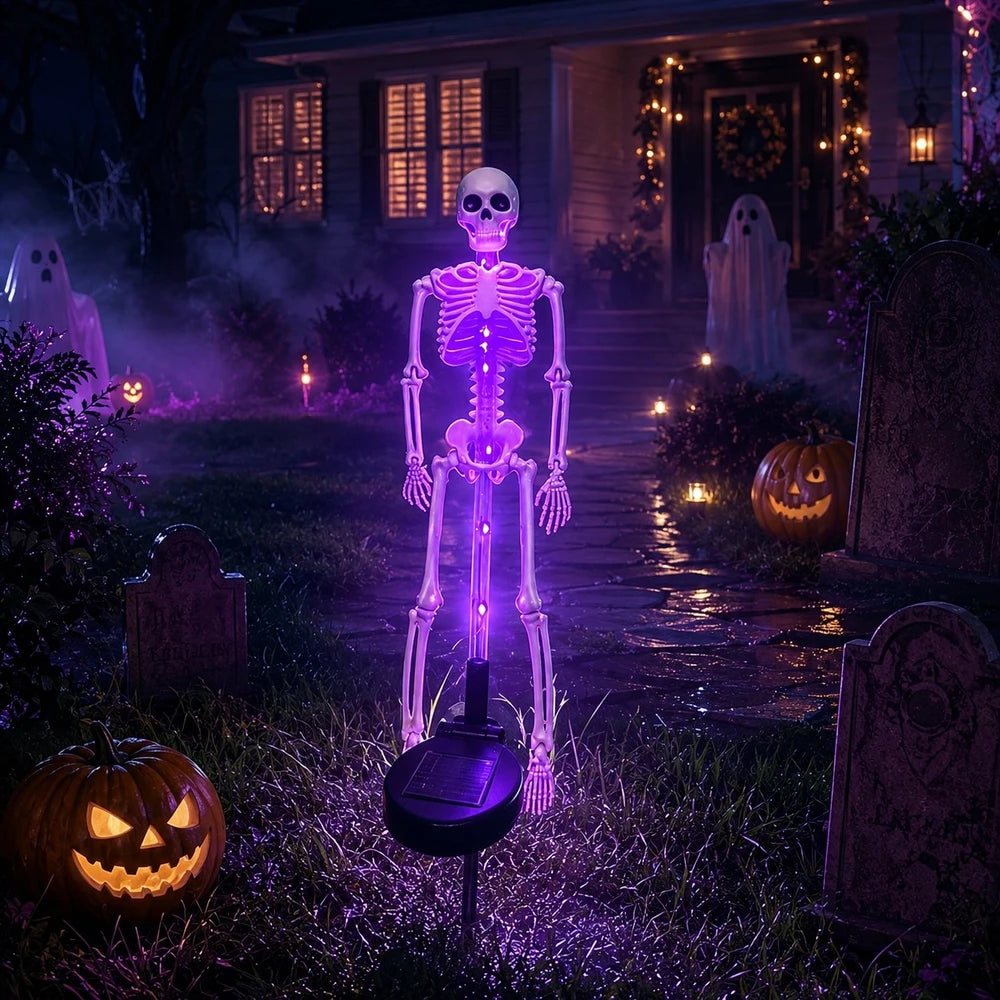 Solar Skull Garden Light