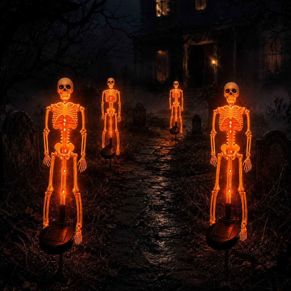 Solar Skull Garden Light
