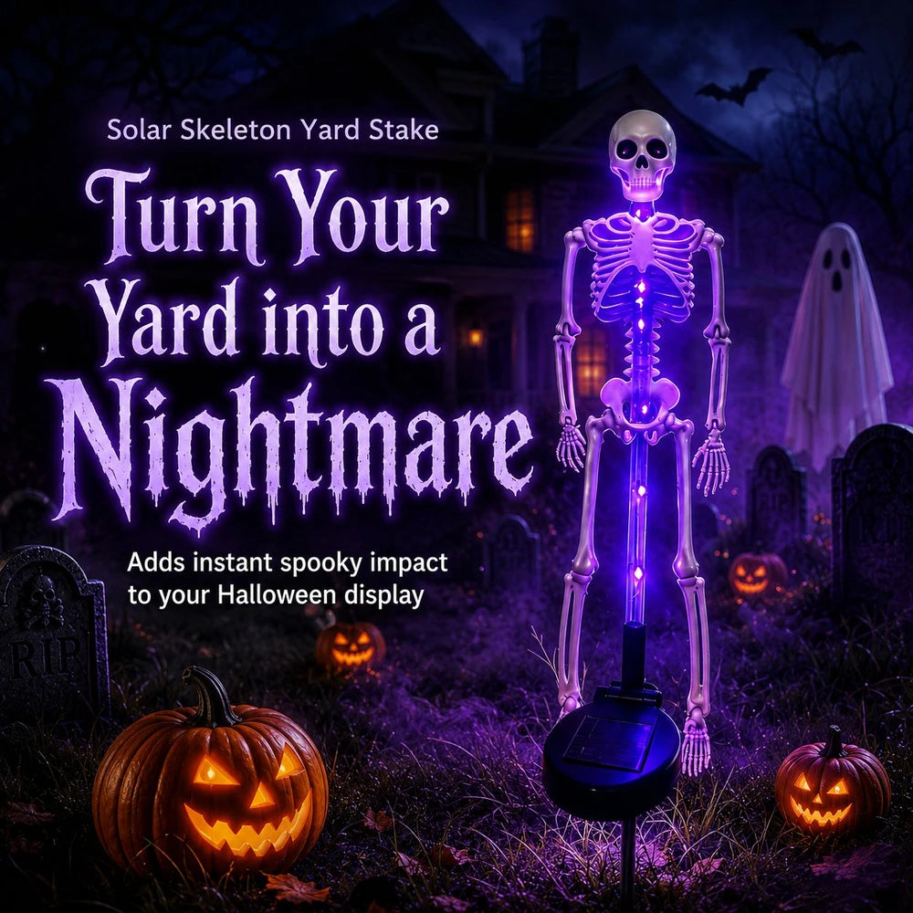 Solar Skull Garden Light