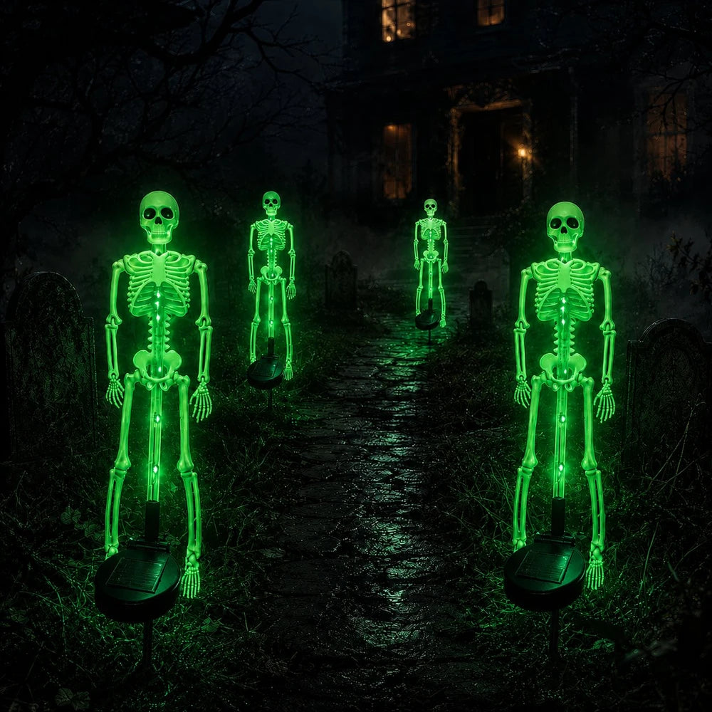 Solar Skull Garden Light