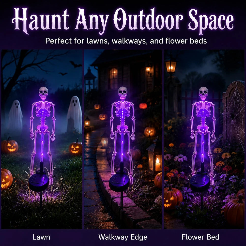 Solar Skull Garden Light