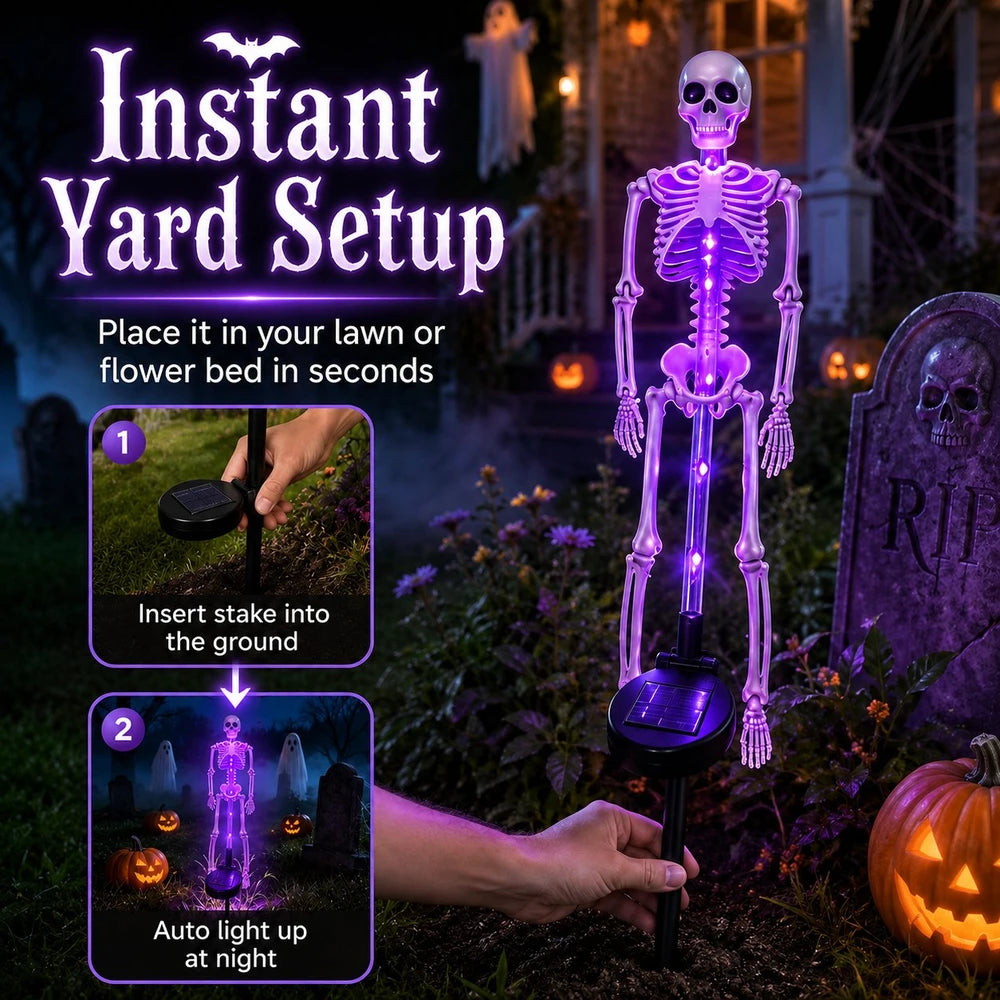 Solar Skull Garden Light