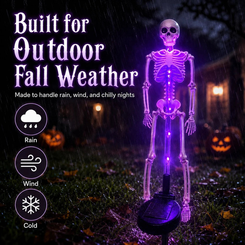 Solar Skull Garden Light