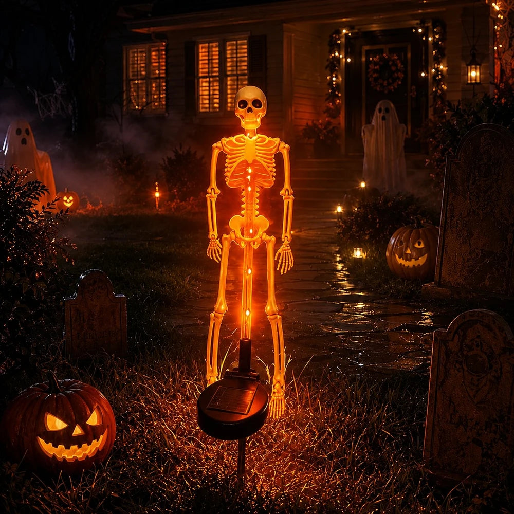 Solar Skull Garden Light