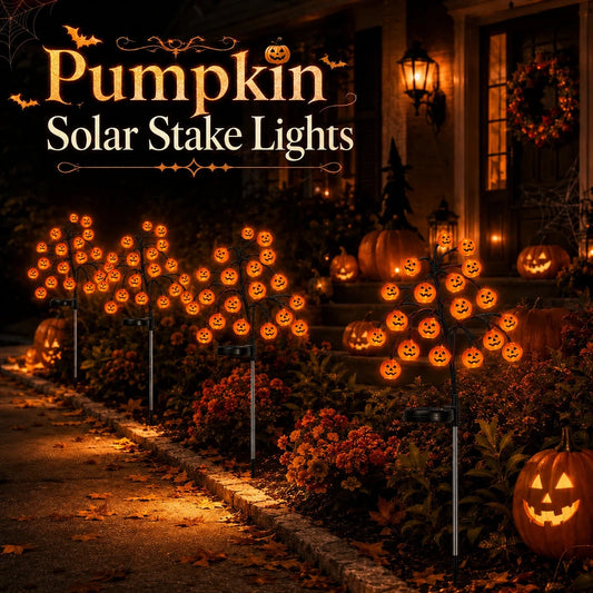 🎃 Pumpkin Solar Stake Lights – Halloween Outdoor Yard Decor