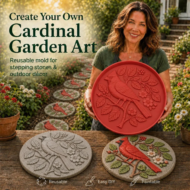 🐦🌻  Garden Art Stepping Stone Mold