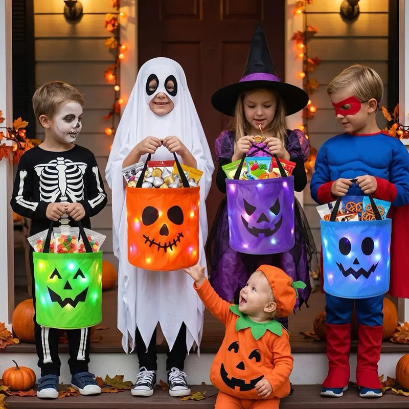 LED Light Halloween Trick or Treat Bucket