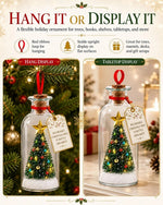 Recordable Glass Tree Message Bottle Ornament