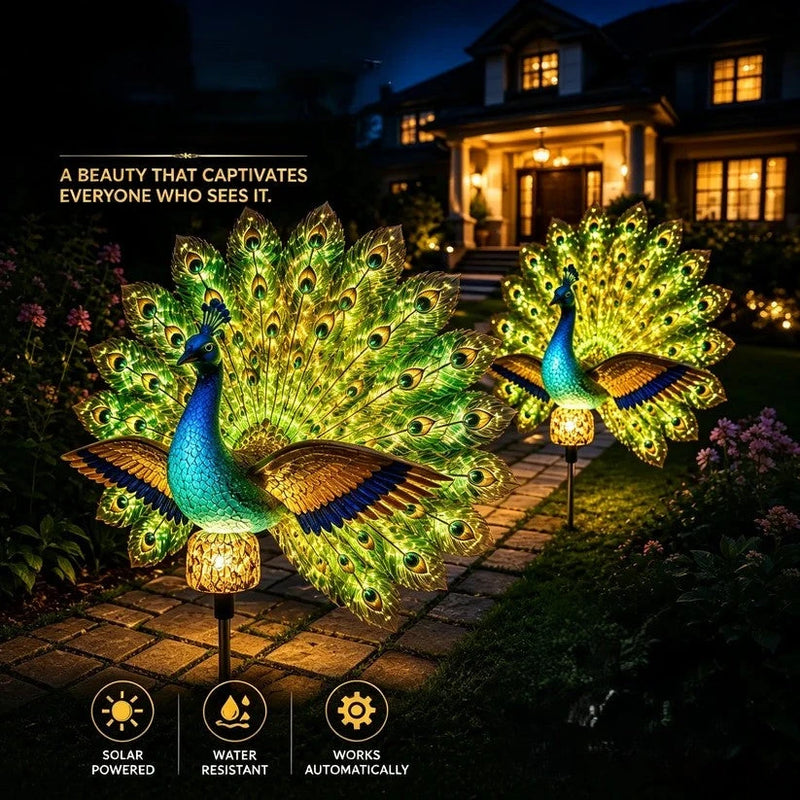 🔥 Limited time-50% OFF Solar Peacock Garden Sculpture Light Transform Your Outdoor Space
