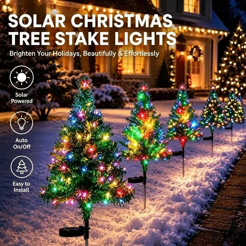 🔥 Last Day Sale Price | Solar Powered Christmas Tree Lawn Stakes