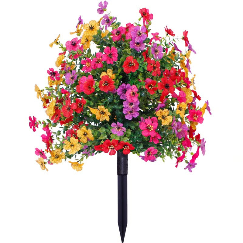 Artificial Eucalyptus and Violet Ground-Insert Floral Decoration