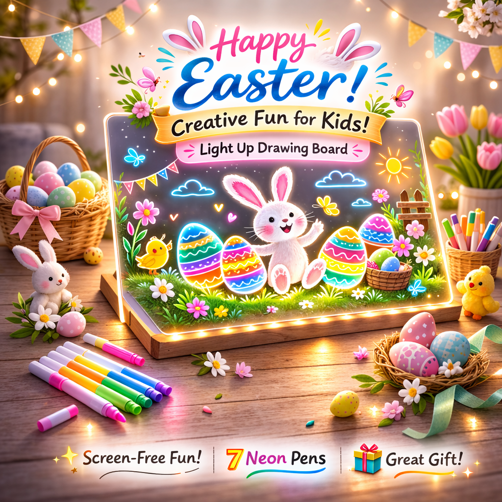 🔥 Last Day Sale Price | 🎁🥚 Perfect Easter Gift-LED Drawing Board (7-Color Glow)