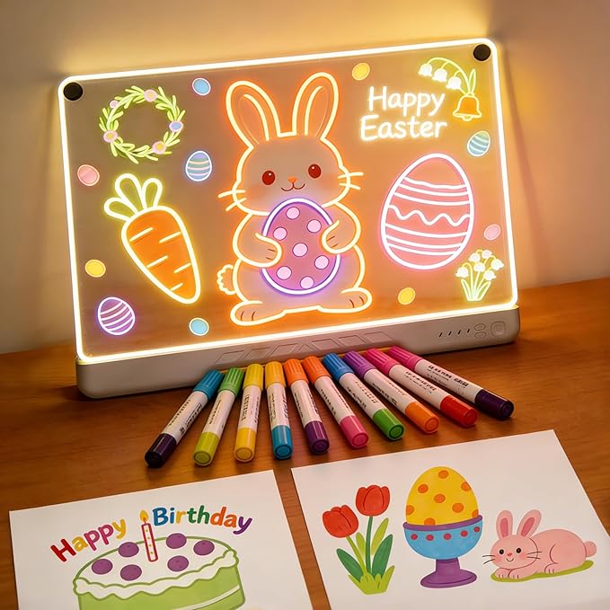 🔥 Last Day Sale Price | 🎁🥚 Perfect Easter Gift-LED Drawing Board (7-Color Glow)