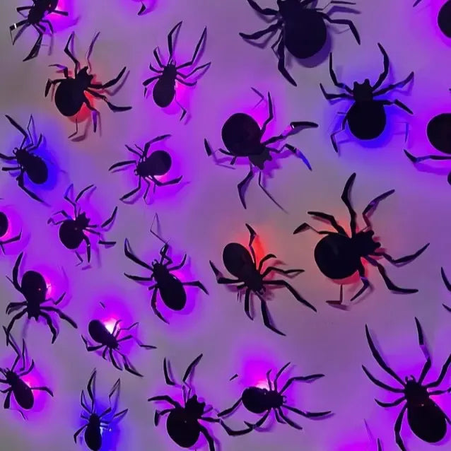 Add 12 Pcs Horror Glowing Spiders