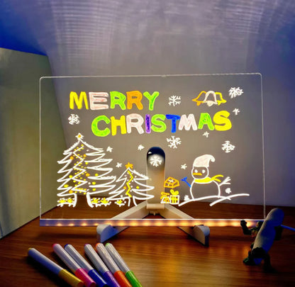 🔥 Last Day Sale Price | 🎄 LED Drawing Board (7-Color Glow) .