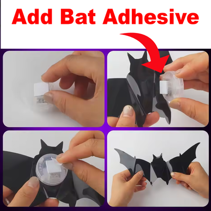 Add Wall Adhesive to Glowing Bats