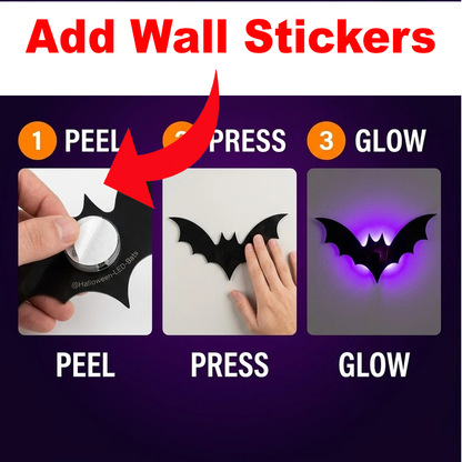 Add Wall Adhesive to Glowing Bats