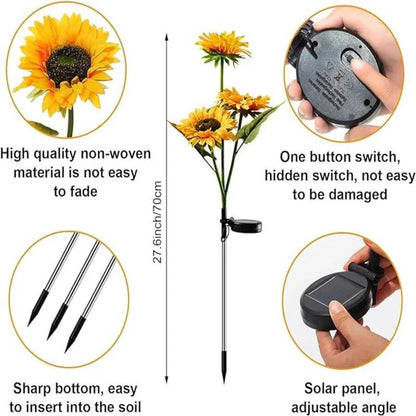 🔥 Last Day Sale Price | SunGlow™ Solar Sunflowers Lights 🌻 (1 Pack)