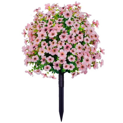 Artificial Eucalyptus and Violet Ground-Insert Floral Decoration