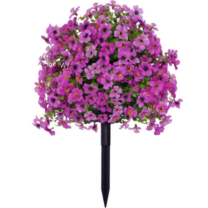 Artificial Eucalyptus and Violet Ground-Insert Floral Decoration