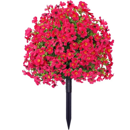 Artificial Eucalyptus and Violet Ground-Insert Floral Decoration