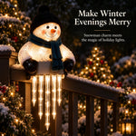 WinterGlow Snowman Icicle Light Decor