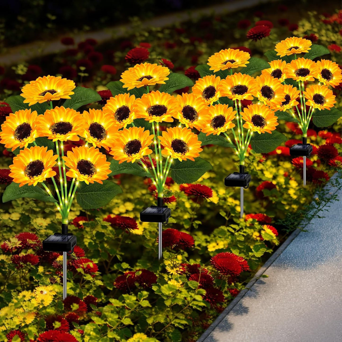 🔥 Last Day Sale Price | SunGlow™ Solar Sunflowers Lights 🌻 (1 Pack)