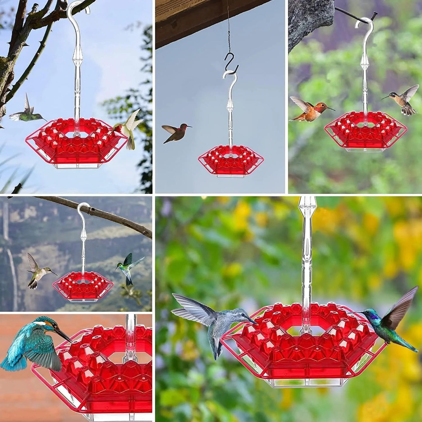 Garden Hummingbird Flower Feeder