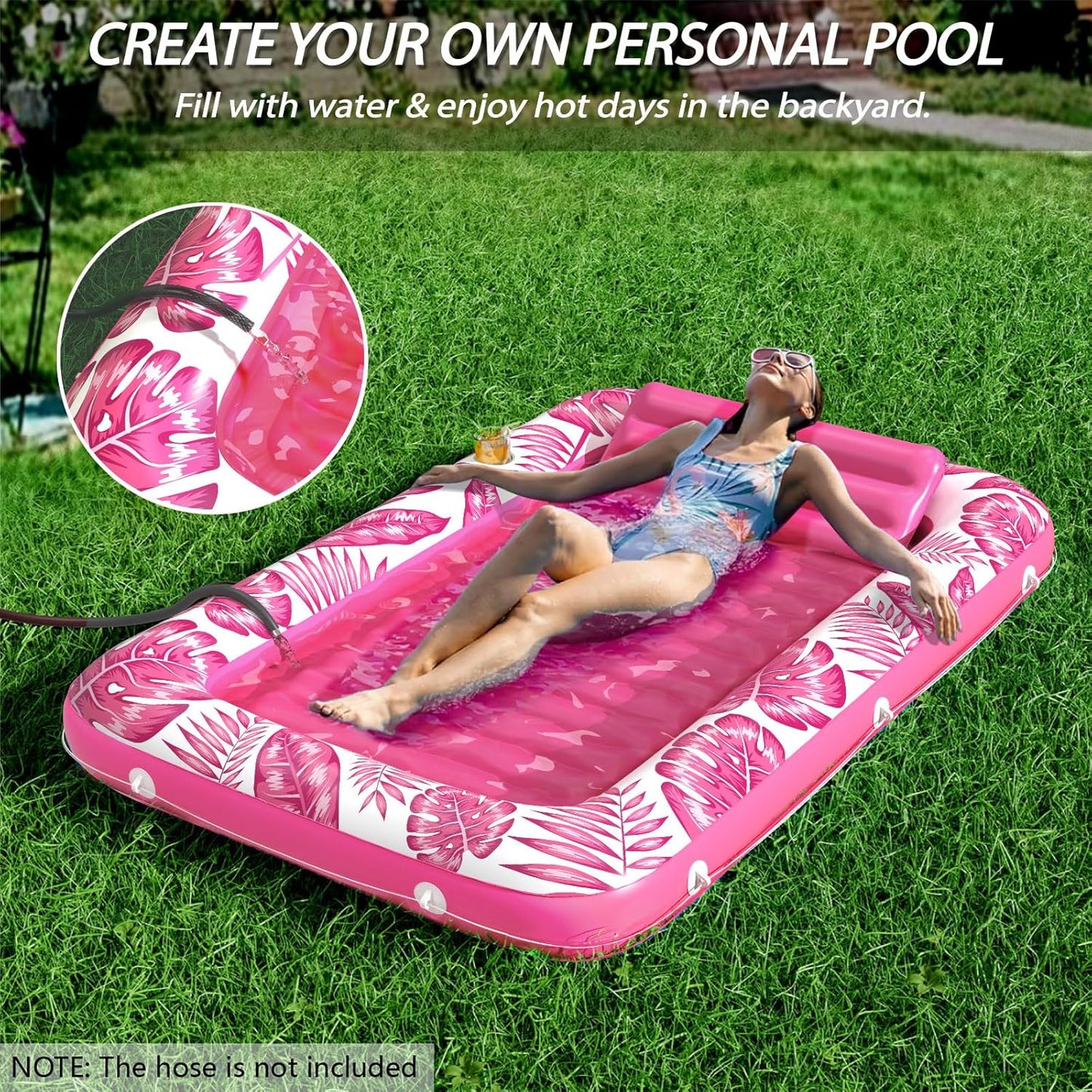 SunDeck Inflatable Pool/Beach Lounger Comfort Float