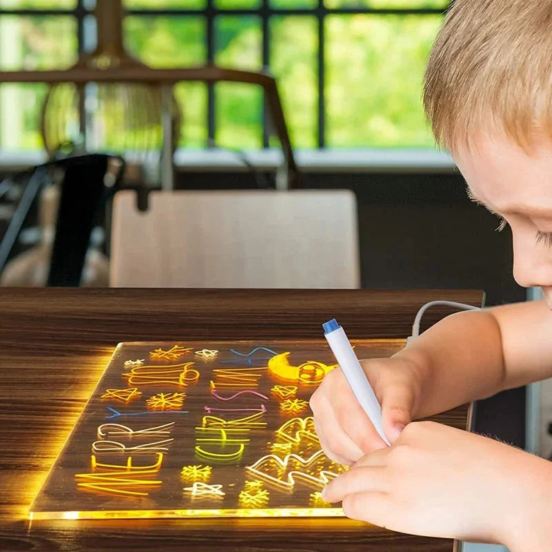 🔥 Last Day Sale Price | 🎄 LED Drawing Board (7-Color Glow) .