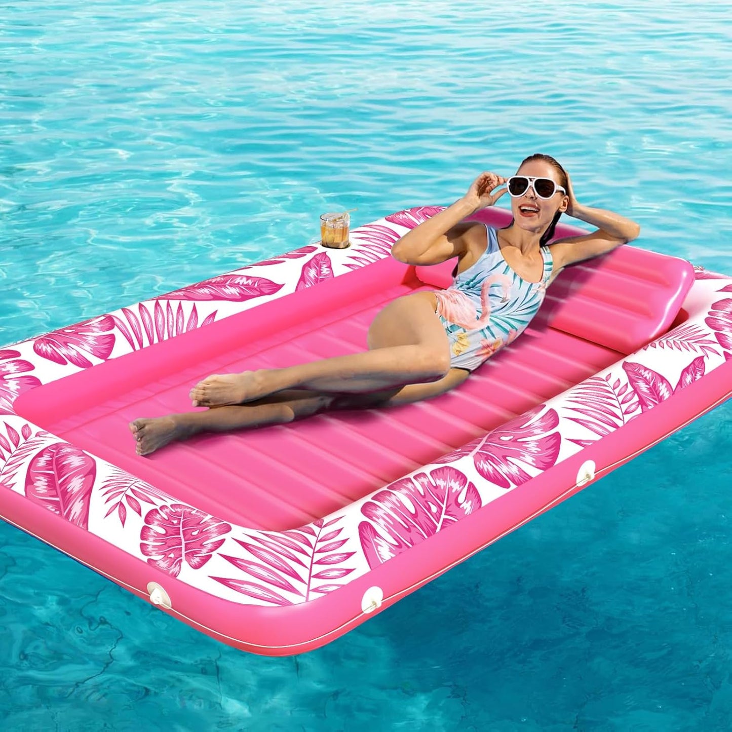 SunDeck Inflatable Pool/Beach Lounger Comfort Float