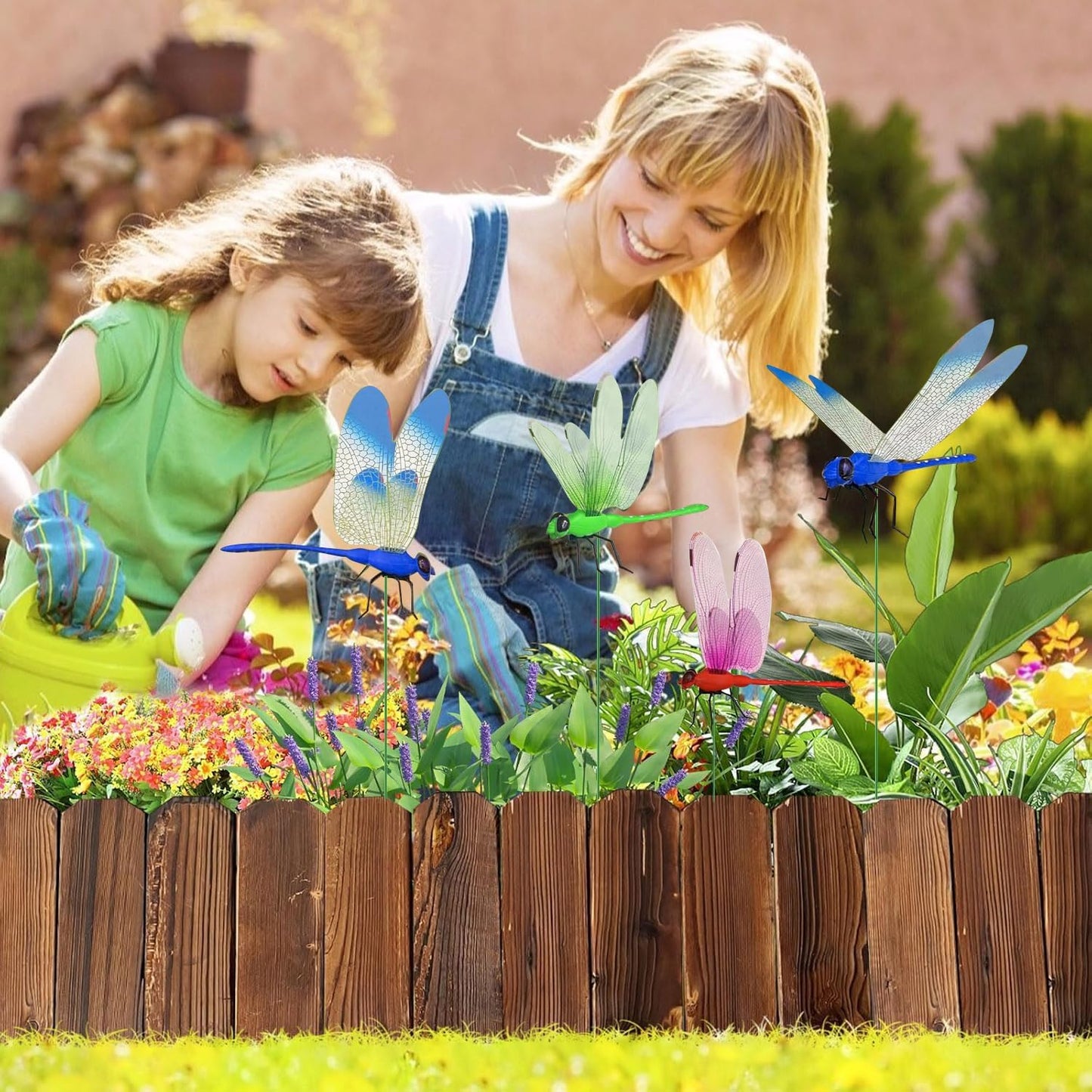 Garden Dragonfly Clip Stakes Set