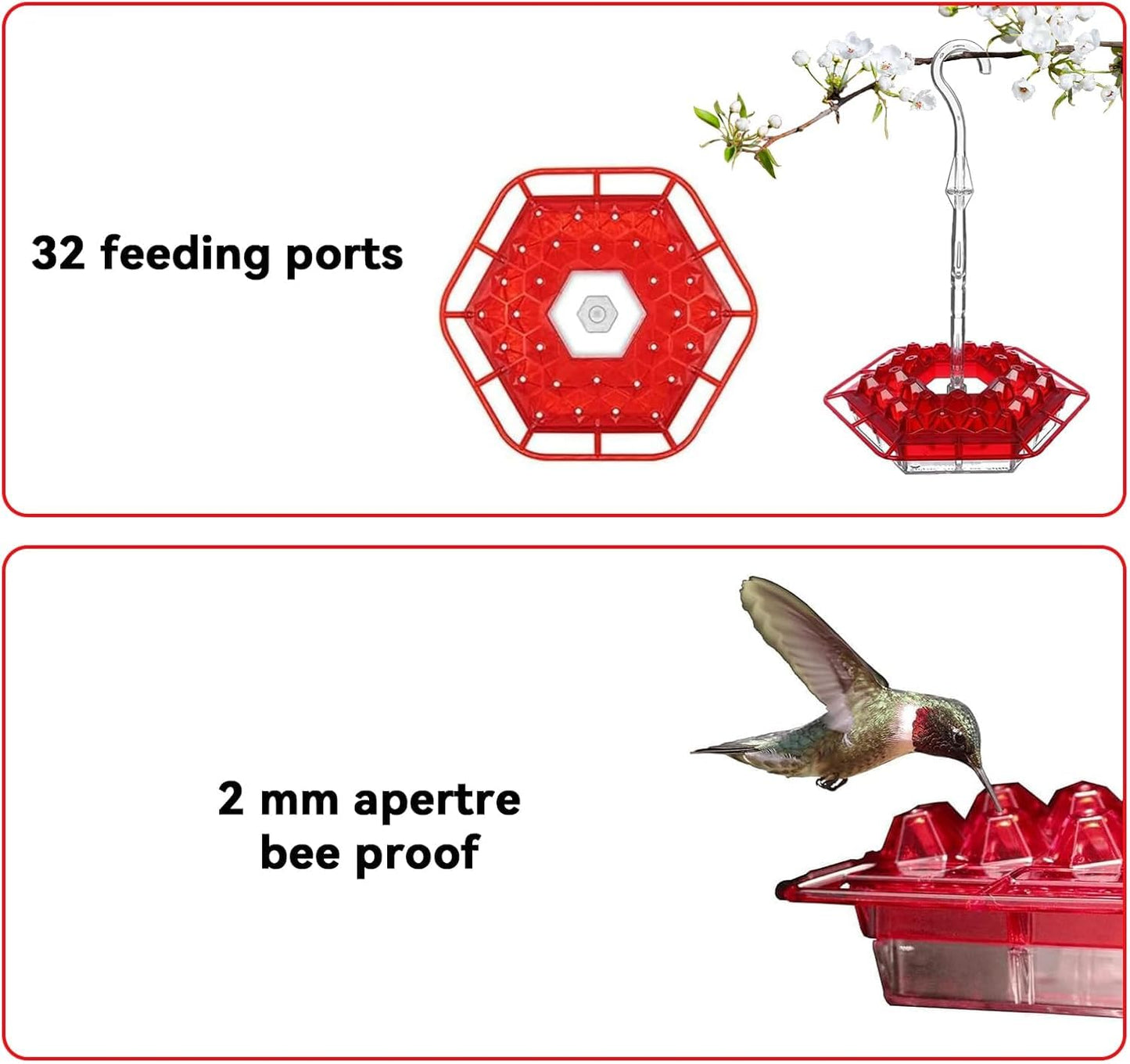 Garden Hummingbird Flower Feeder