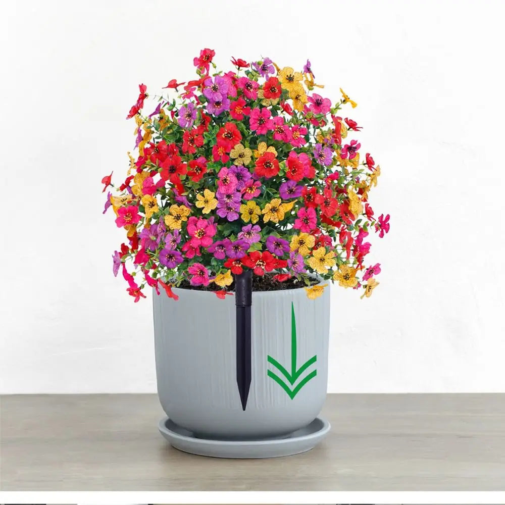 Artificial Eucalyptus and Violet Ground-Insert Floral Decoration