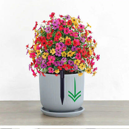 Artificial Eucalyptus and Violet Ground-Insert Floral Decoration
