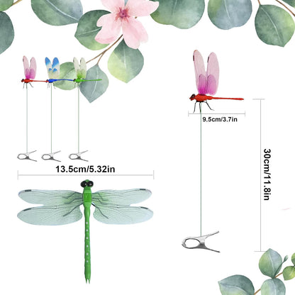 Garden Dragonfly Clip Stakes Set