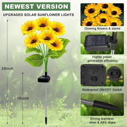 🔥 Last Day Sale Price | SunGlow™ Solar Sunflowers Lights 🌻 (1 Pack)