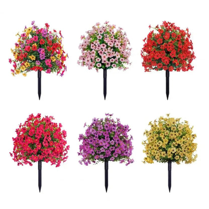 Artificial Eucalyptus and Violet Ground-Insert Floral Decoration