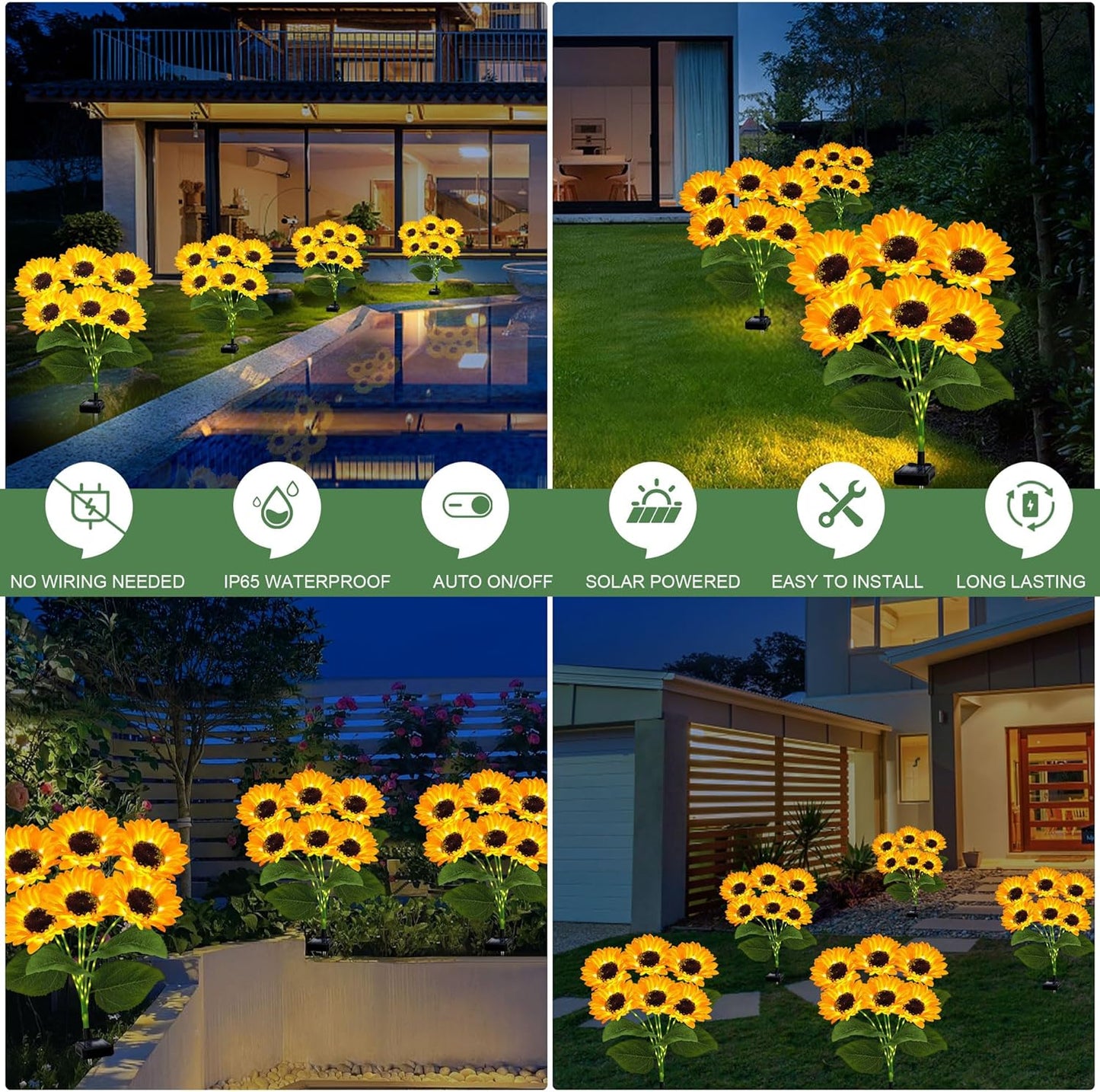 🔥 Last Day Sale Price | SunGlow™ Solar Sunflowers Lights 🌻 (1 Pack)
