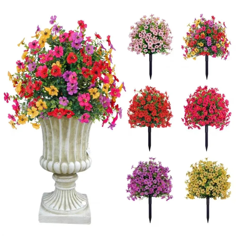Artificial Eucalyptus and Violet Ground-Insert Floral Decoration