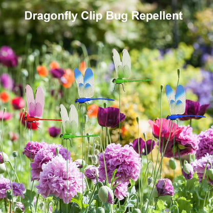Garden Dragonfly Clip Stakes Set