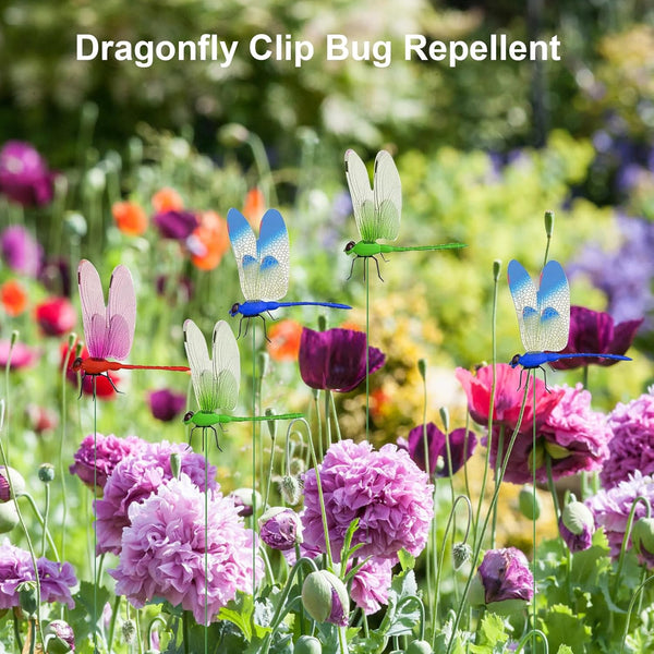 Garden Dragonfly Clip Stakes Set