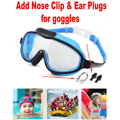 Add Nose Clip & Ear Plugs for Swimming Goggles